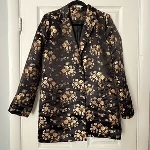 [No Label] Jacquard Style Long Line Jacket - Size UNKNOWN